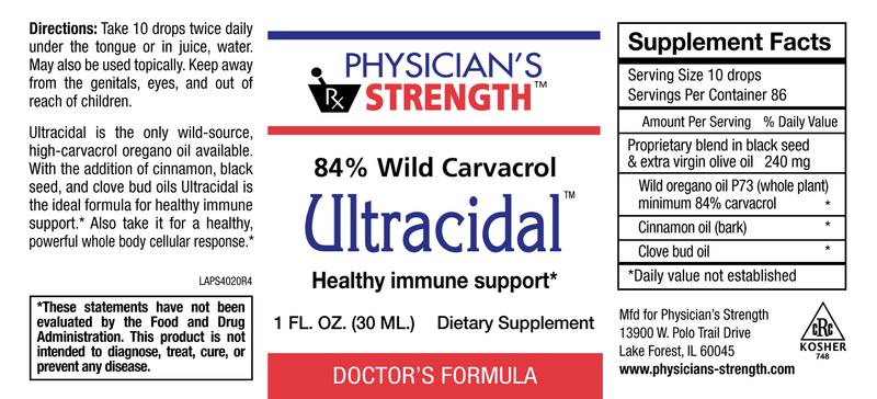 Ultracide Label Physician's Strength - Ultracidal - 30 mL — Pine Street Clinic