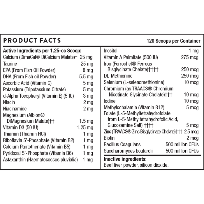 Feline Basic Nutrients (120 Scoops)-Vitamins & Supplements-Thorne Vet-Pine Street Clinic