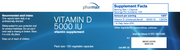 Vitamin D 5000 IU (120 Capsules)