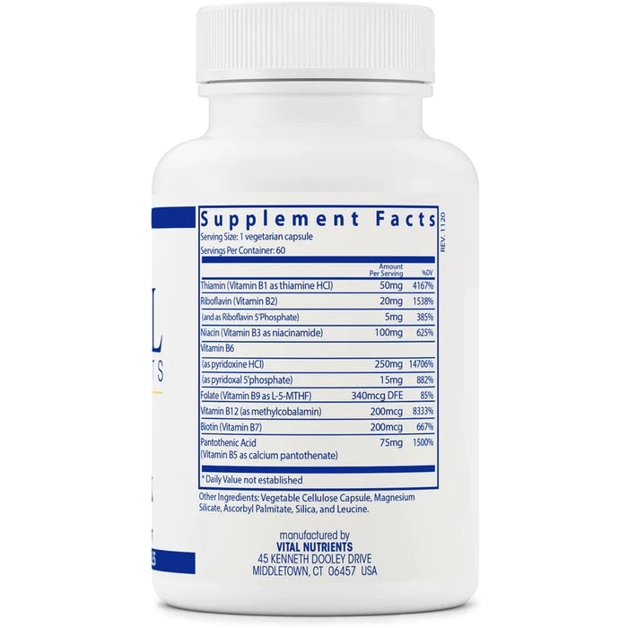 B6 + B Complex (60 Capsules)-Vitamins & Supplements-Vital Nutrients-Pine Street Clinic