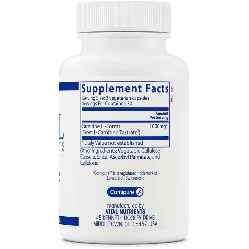 Carnitine 500 mg (60 Capsules)