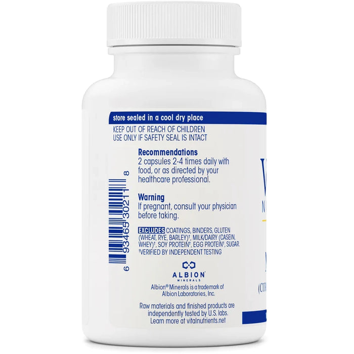 Calcium/Magnesium (Citrate/Mal) (100 Capsules)-Vitamins & Supplements-Vital Nutrients-Pine Street Clinic