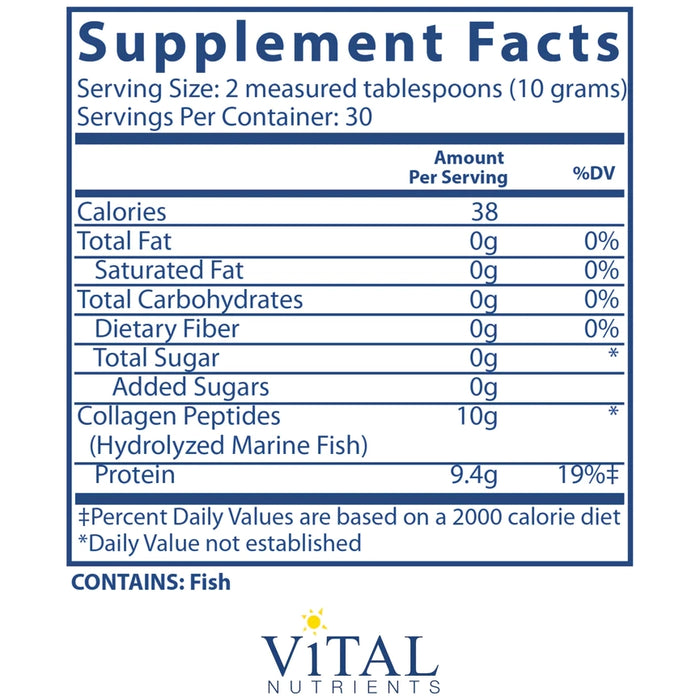 Marine Collagen Type I & III (30 Servings)-Vitamins & Supplements-Vital Nutrients-Pine Street Clinic