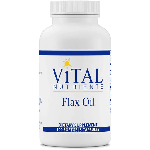 Flax Oil (100 Softgels)-Vitamins & Supplements-Vital Nutrients-Pine Street Clinic