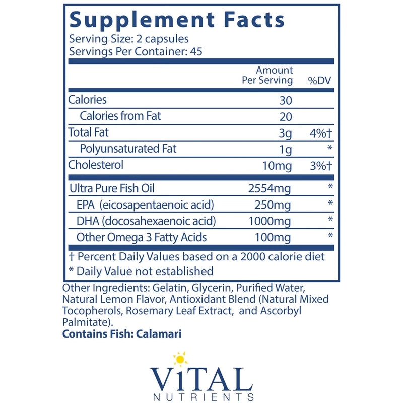 Ultra Pure Fish Oil 675 (90 Softgels)