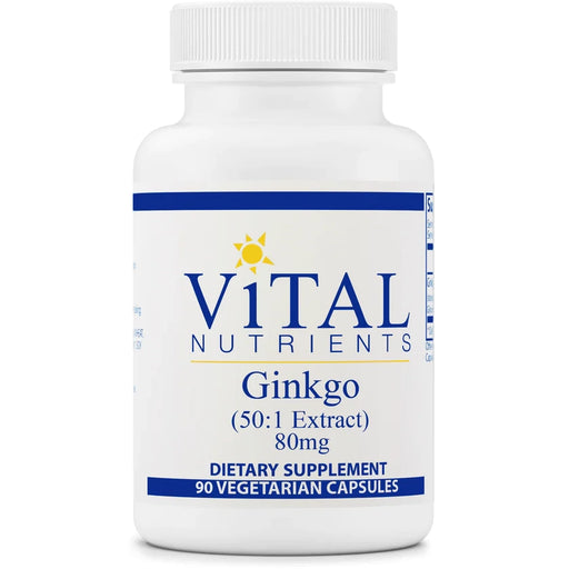 Ginkgo 50:1 Extract 80 mg (90 Capsules)-Vitamins & Supplements-Vital Nutrients-Pine Street Clinic