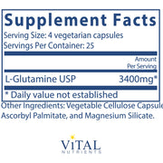 Glutamine 3400 mg (100 Capsules)