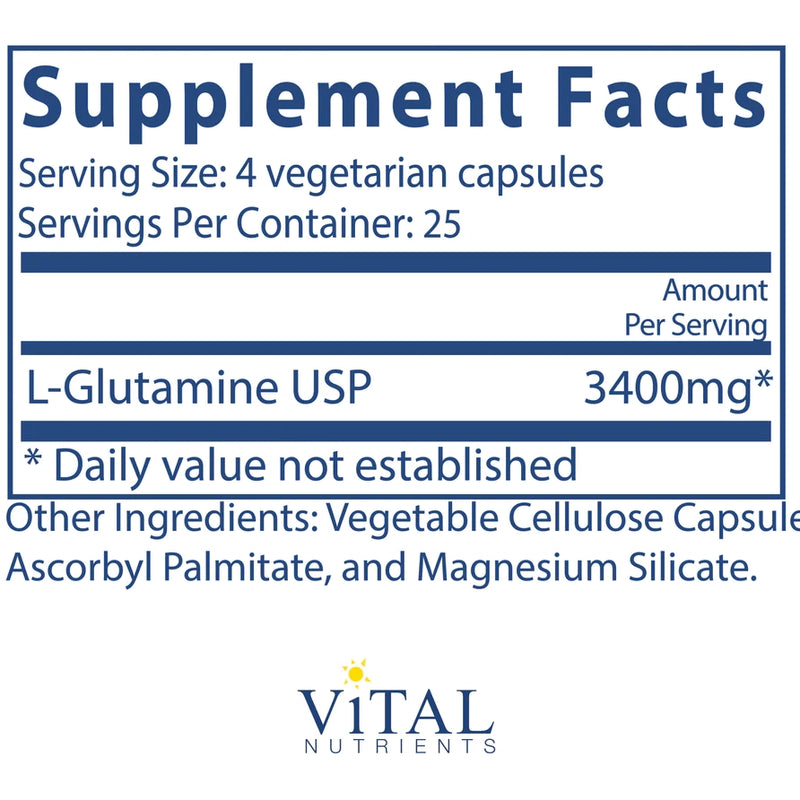 Glutamine 3400 mg (100 Capsules)