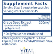 Grape Seed Extract 100 mg (90 Capsules)