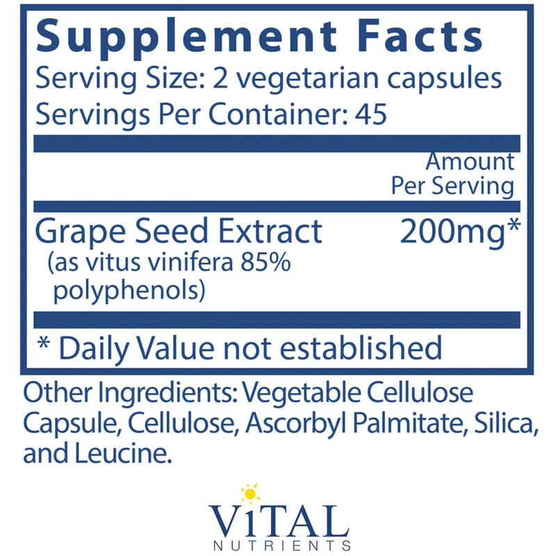 Grape Seed Extract 100 mg (90 Capsules)