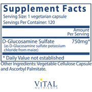 Glucosamine Sulfate Veg 750 mg (120 Capsules)