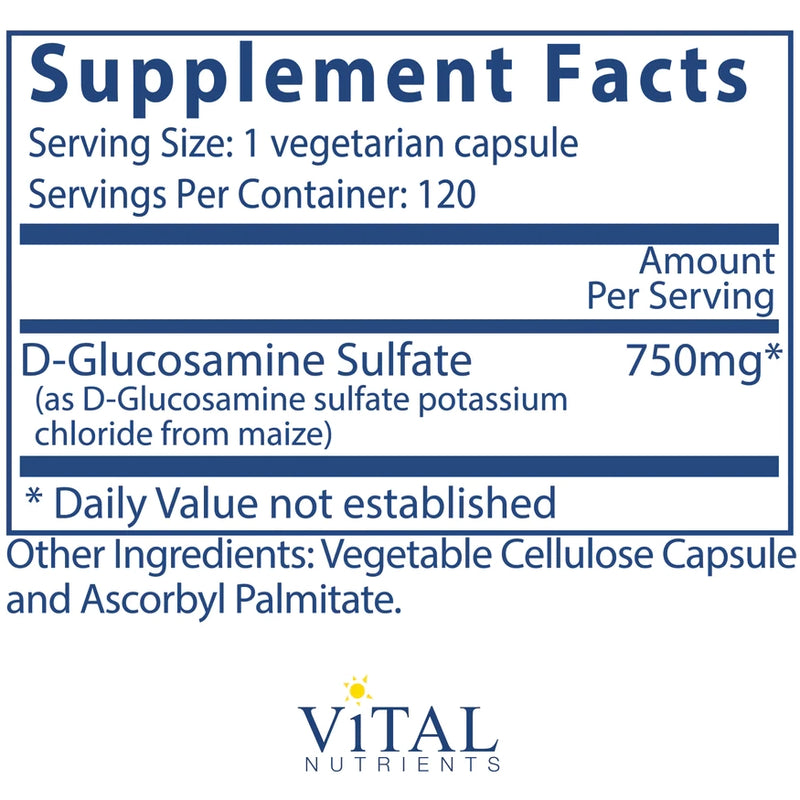 Glucosamine Sulfate Veg 750 mg (120 Capsules)