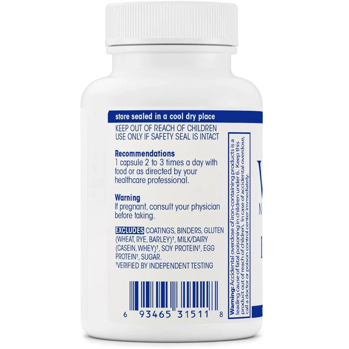Iron Plus C (100 Capsules)-Vitamins & Supplements-Vital Nutrients-Pine Street Clinic