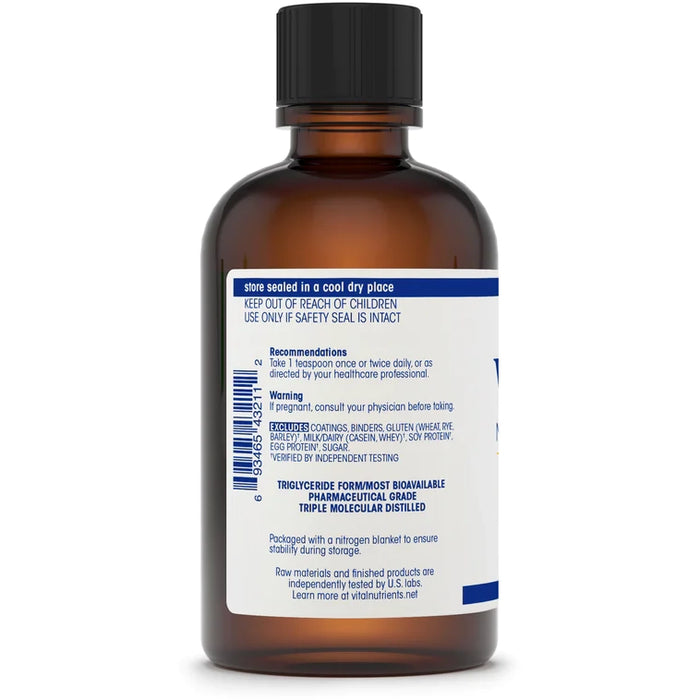 Ultra Pure Fish Oil 2600 (8 Ounce Liquid)-Vitamins & Supplements-Vital Nutrients-Pine Street Clinic