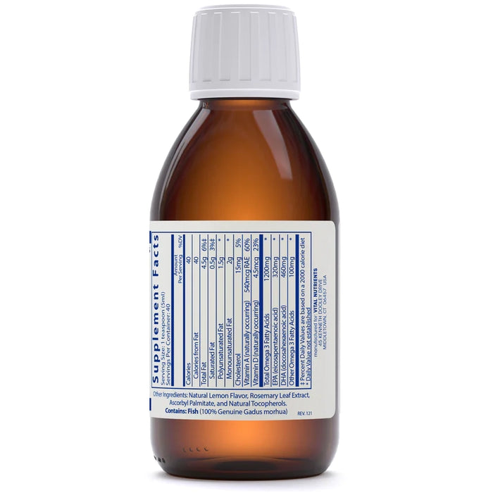 Ultra Pure Cod Liver Oil 1025 (200 ml Liquid)-Vitamins & Supplements-Vital Nutrients-Pine Street Clinic