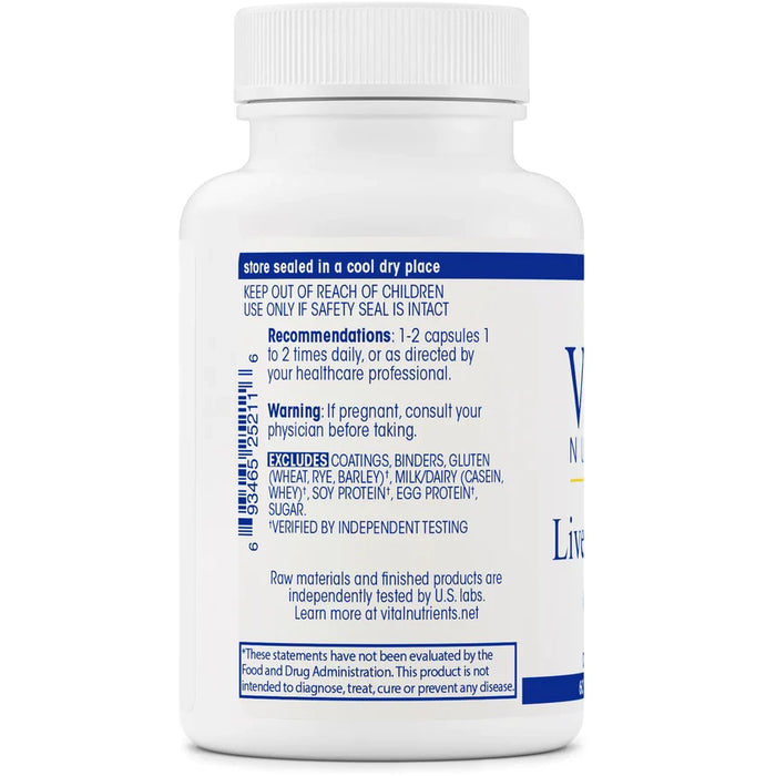 Liver Support II (with Picrorhiza) (60 Capsules)-Vitamins & Supplements-Vital Nutrients-Pine Street Clinic