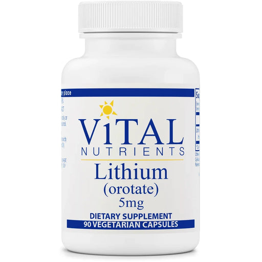 Lithium (orotate) 5 mg (90 Capsules)-Vitamins & Supplements-Vital Nutrients-Pine Street Clinic