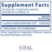 L-Lysine 500 mg (100 Capsules)-Vitamins & Supplements-Vital Nutrients-Pine Street Clinic