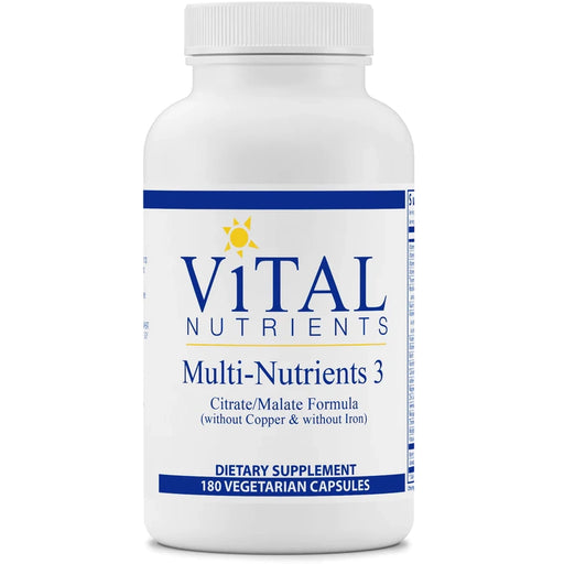 Multi-Nutrients 3 Citrate/Malate (180 Capsules)-Vitamins & Supplements-Vital Nutrients-Pine Street Clinic