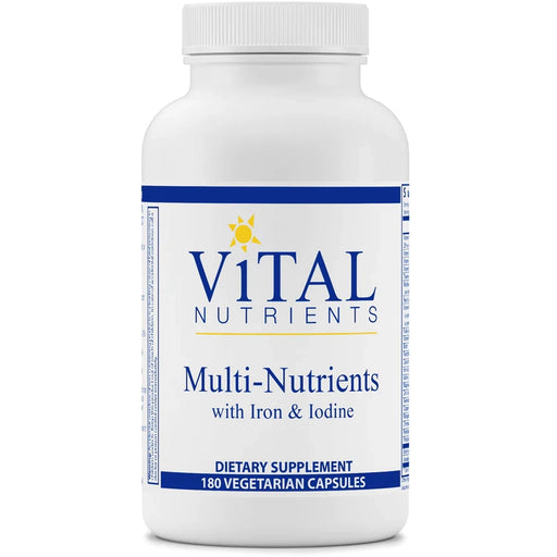 Multi-Nutrients w/Iron & Iodine (180 Capsules)-Vitamins & Supplements-Vital Nutrients-Pine Street Clinic