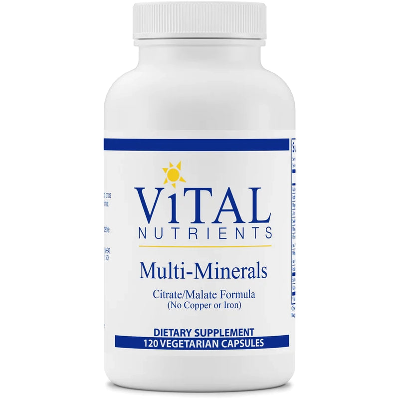 Multi-Minerals Citrate/Malate (No Copper or Iron) (120 Capsules)