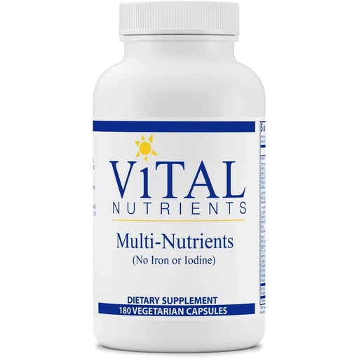 Multi-Nutrients (No Iron/Iodine) (180 Capsules)-Vitamins & Supplements-Vital Nutrients-Pine Street Clinic