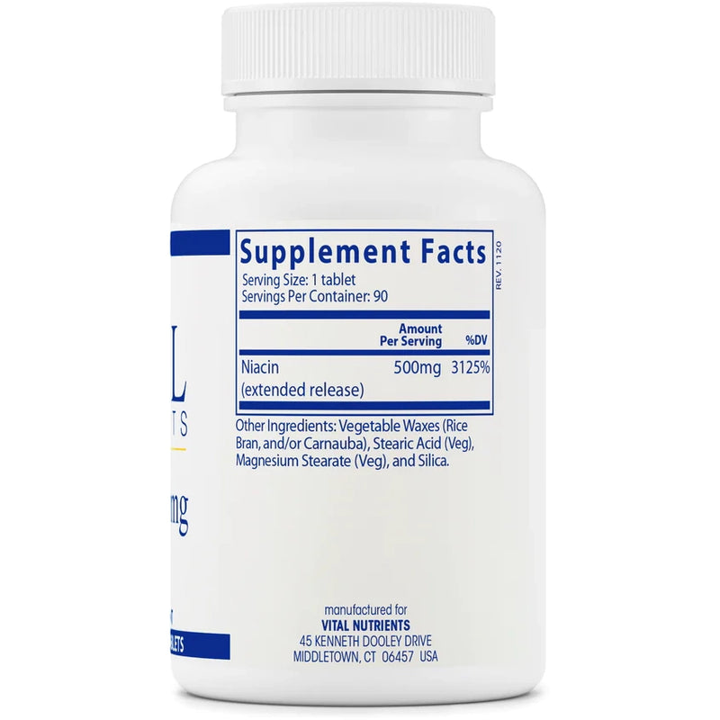 Niacin 500 mg (90 Tablets)