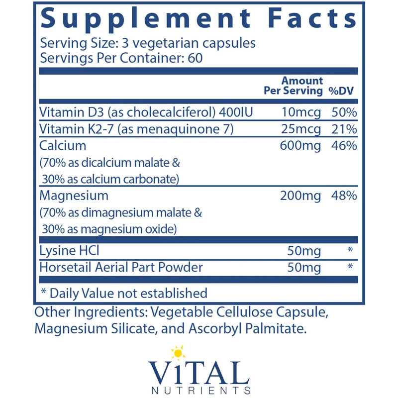 Osteo-Nutrients (w Vit K2-7) (180 Capsules)