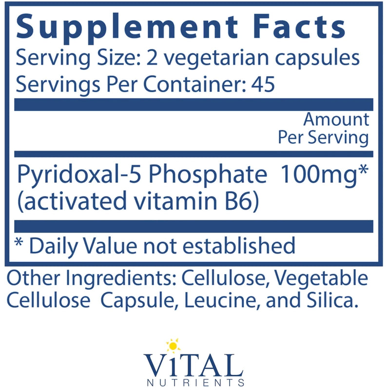 Pyridoxal-5 Phosphate 50 mg (90 Capsules)