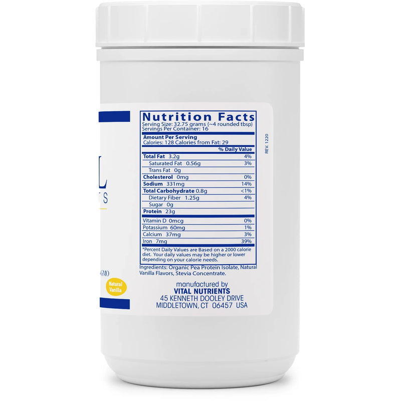 ProVeg Organic Pea Protein Vanilla (524 Grams Powder)
