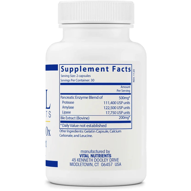 Pancreatin & Ox Bile Extract (60 Capsules)