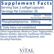 Phosphatidylserine 150 mg (60 Softgels)