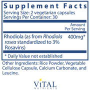 Rhodiola rosea 3%