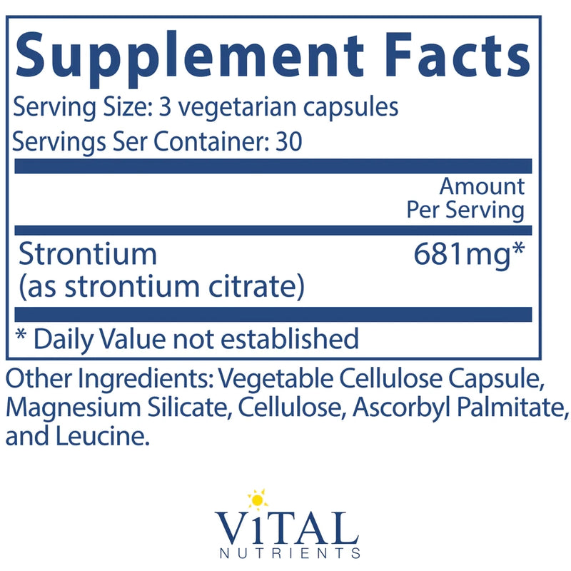 Strontium (Citrate) 227 mg (90 Capsules)