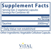 Taurine 1000 mg (120 Capsules)