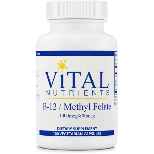 B-12 & Methyl Folate (100 Capsules)-Vital Nutrients-Pine Street Clinic