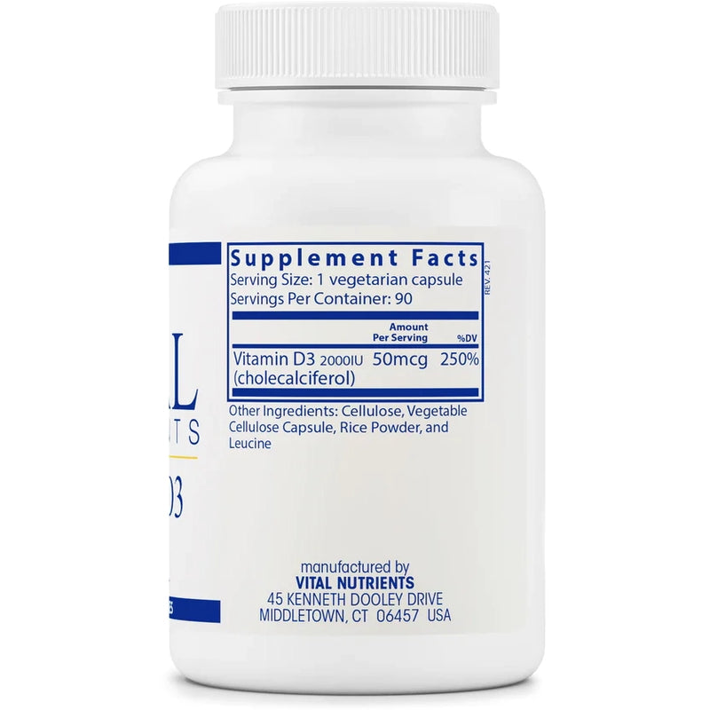 Vitamin D3 2000 IU (90 Capsules)