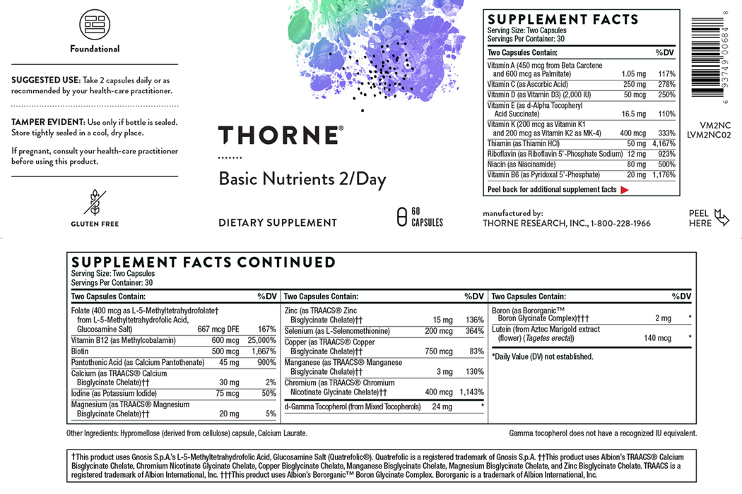 Thorne Basic Nutrients 2 Day 60 Capsules Pine Street Clinic Thorne basic nutrients 2 day 60 capsules pine street clinic