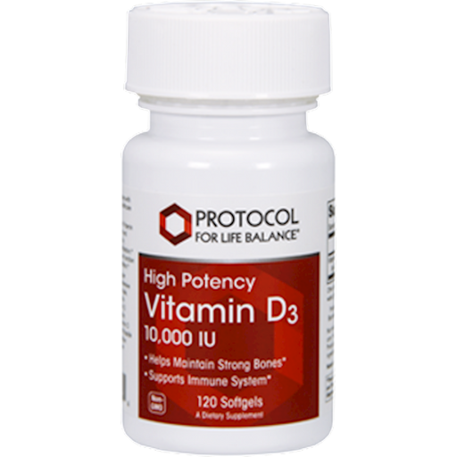 Vitamin D3 (10,000 IU) (120 Softgels)-Vitamins & Supplements-Protocol For Life Balance-Pine Street Clinic