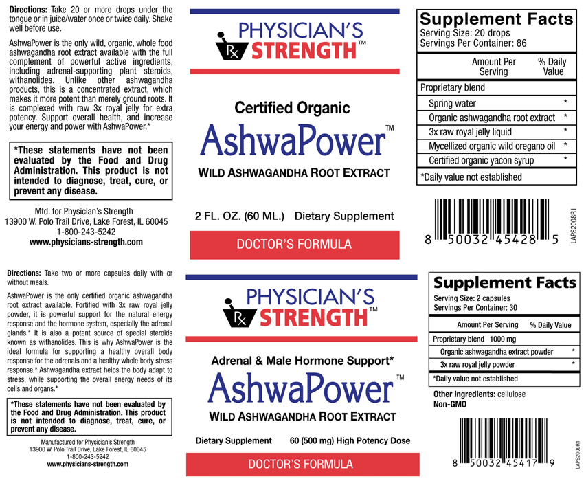 AshwaPower-Vitamins & Supplements-Physician's Strength-2 Ounce Liquid-Pine Street Clinic