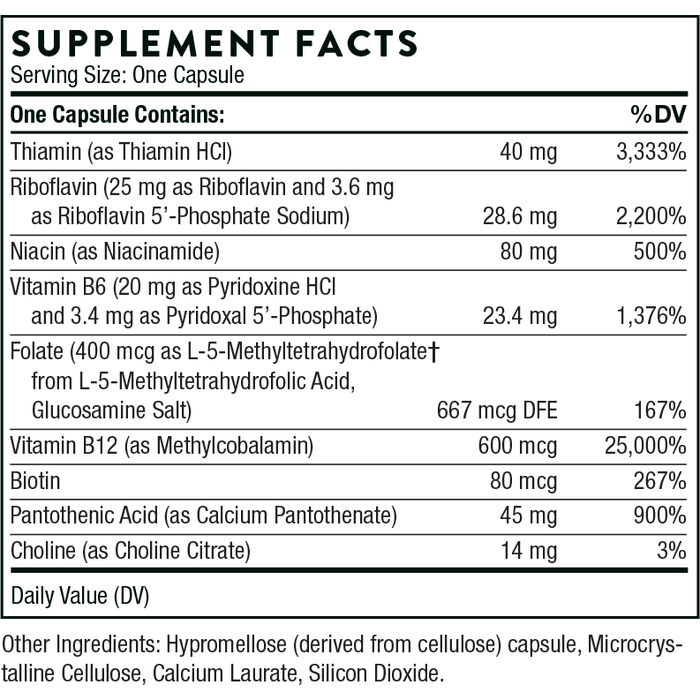 Thorne B Complex 12 60 Capsules Pine Street Clinic Thorne b complex 12 60 capsules pine street clinic