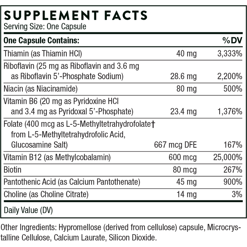 Thorne B Complex 12 60 Capsules Pine Street Clinic Thorne b complex 12 60 capsules pine street clinic