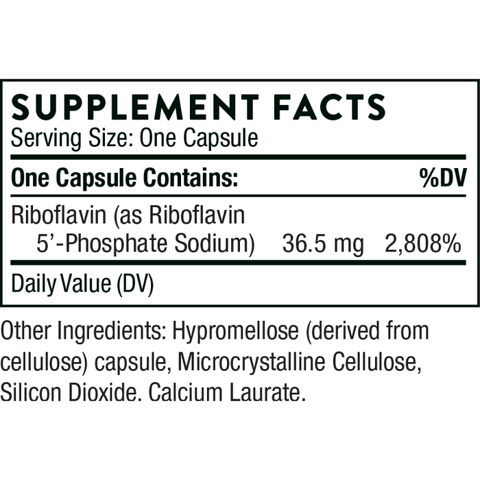Riboflavin 5'-Phosphate (60 Capsules)-Vitamins & Supplements-Thorne-Pine Street Clinic