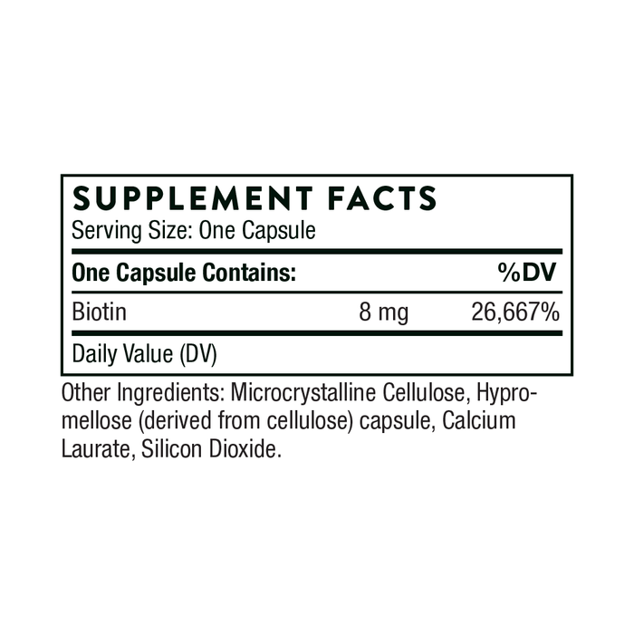 Biotin-8 (60 Capsules)-Vitamins & Supplements-Thorne-Pine Street Clinic