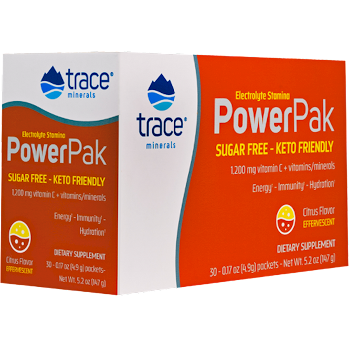 Power Pak (Citrus) (Sugar Free) (30 Packets)-Vitamins & Supplements-Trace Minerals-Pine Street Clinic