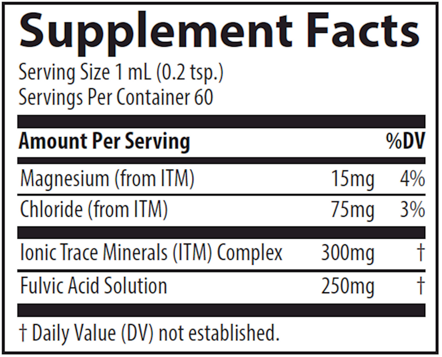 Ionic Fulvic Acid (250 mg) (59 ml)-Vitamins & Supplements-Trace Minerals-Pine Street Clinic