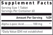 Alpha Lipoic Acid (60 Tablets)