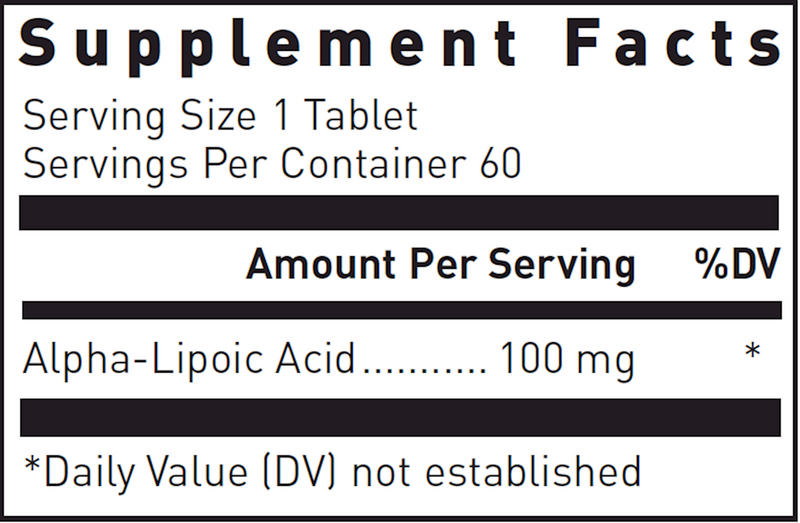 Alpha Lipoic Acid (60 Tablets)