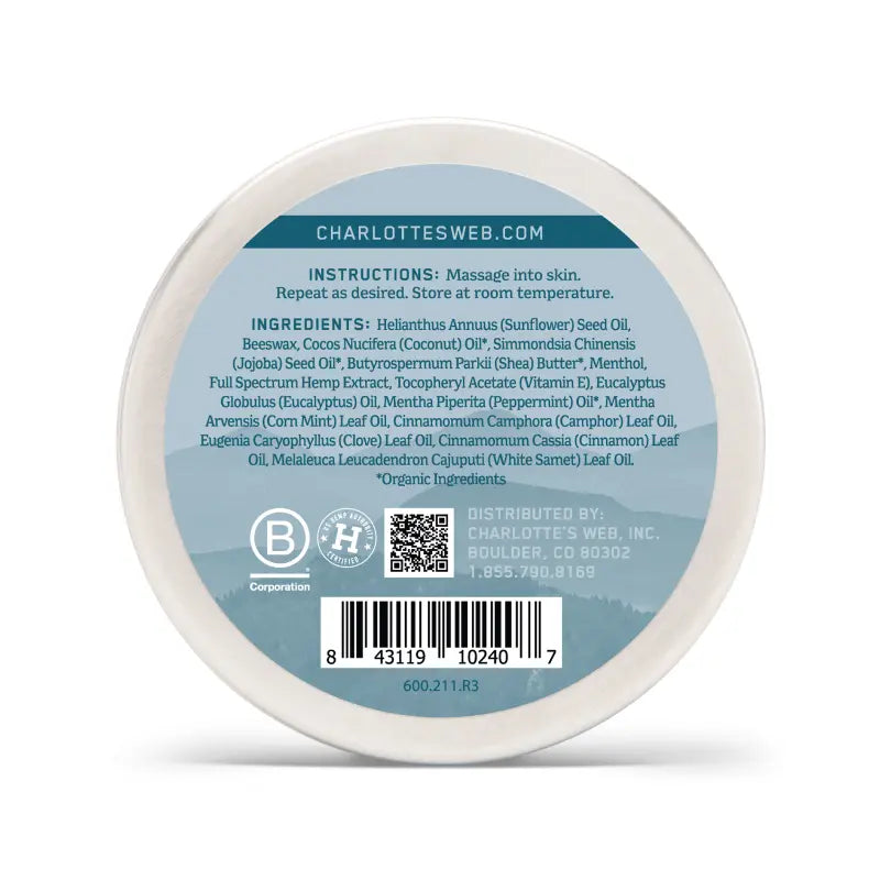 Hemp Infused Balm Tin