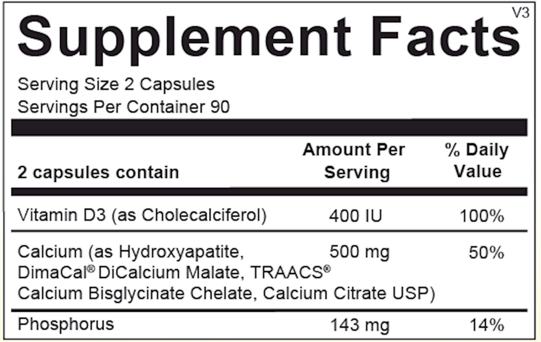 Reacted Calcium (180 Capsules)